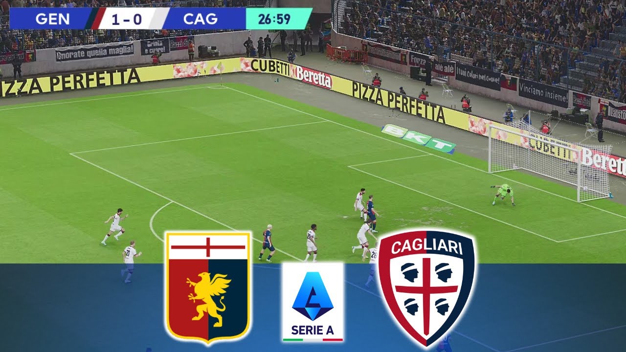 GENOA VS CAGLIARI | ITALIAN SERIE A | FULL MATCH GAMEPLAY SIMULATION