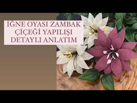 İĞNE OYASI ZAMBAK ÇİÇEĞİ DETAYLI ANLATIM/@beysayil #igneoyası #elemegi #fular #tesbih