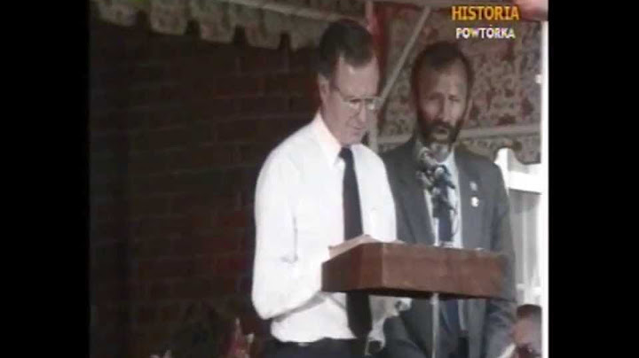 PRL 1989 Toasty prezydenta Busha i gen.Jaruzelskiego