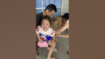 She wants to cry but I have shoot her feelings during injection#cute #cutebaby#viral#new #injection