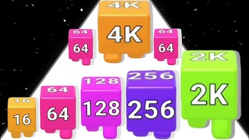 2048 Jelly Shooter vs Roof Rails - (Reached - 1M, ASMR Gameplay) Sastifying Game