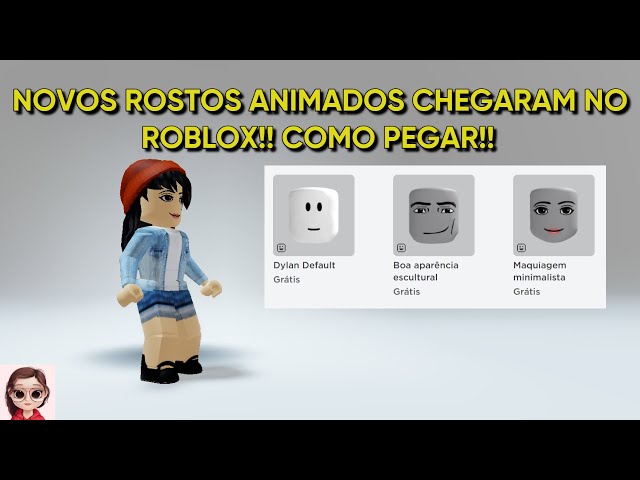 😱 NOVOS ROSTOS ANIMADOS NO ROBLOX!! *ROSTO se MEXE!* 