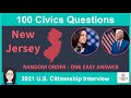 [New Jersey ] 100 civics questions and answers for US citizenship interview 2021 New Jersey