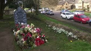 Bee Gees Robins grave after February gales,