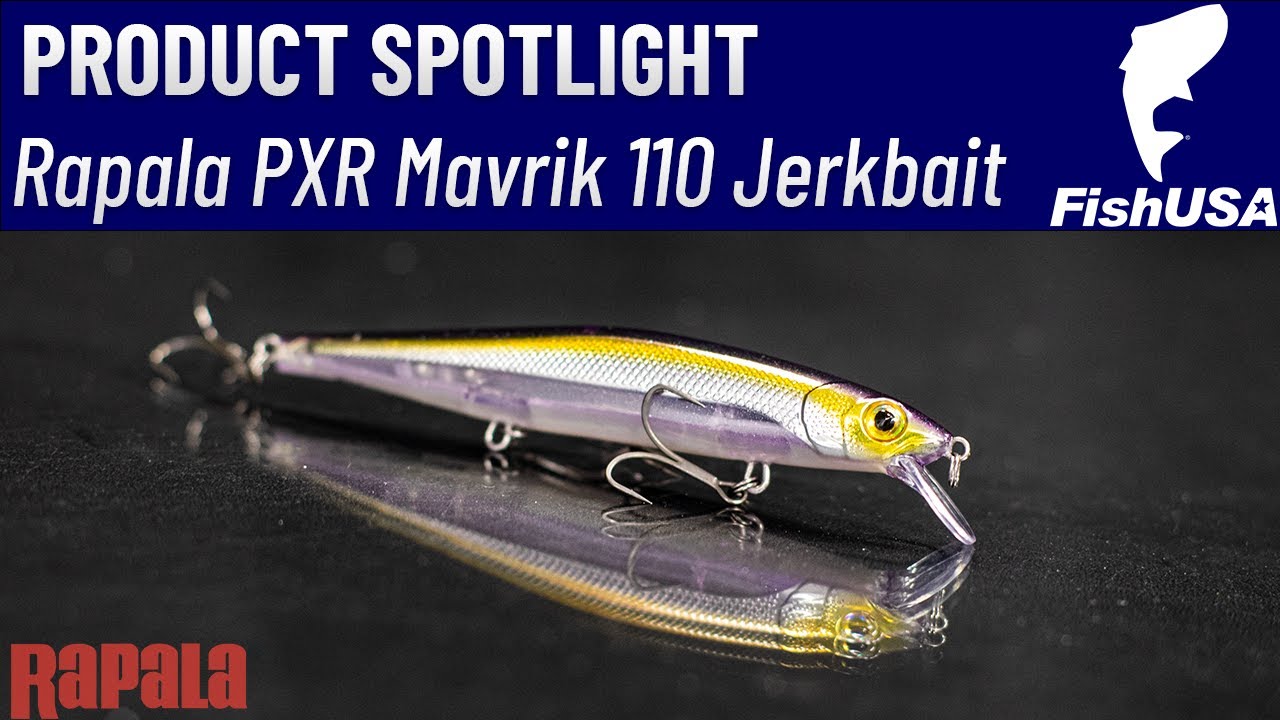 Rapala Mavrik 110 Jerkbait – Blue Deep – Ganci Redline Pro – Per Luccio, Spigola, Walleye E Bass
