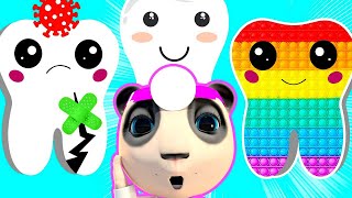 Doctor Panda & Treat Children's Teeth | Kids Songs + More Nursery Rhymes | Dolly And Friends 3D