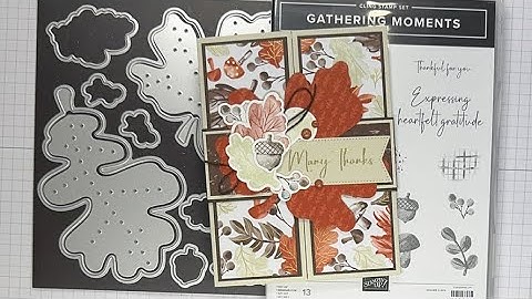 Stampin’ Up! Gathering Moments Gate Fold Thank You Card Tutorial #funfoldcard #patternedpaper #diy
