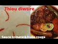 Thiou diwtire  boulette  sauce tomate  a lhuile  rouge  boulette de poisson 