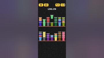 Cup Sort Puzzle Level 279 = Water Sort Puzzle Level 279 = Ball Sort Puzzle Level 279 All the same