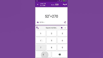 Math Tricks - Training mode - square numbers between 50 and 59 - level 015 (Number Keyboard)