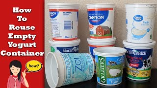 दही के खाली डब्बों से बनाये होम डेकॉर  How To Reuse Empty Yogurt Container| Recycle Yogurt Container