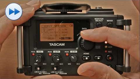 Tascam DR 60 Video Tutorial   Guide to menus and set up