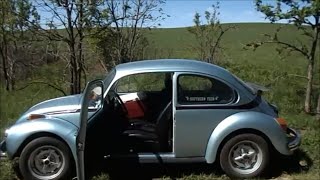 vw 73 super beetle first road trip on new fuel pump