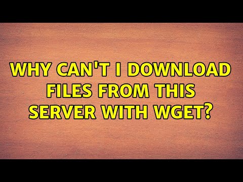 Why can't I download files from this server with wget?