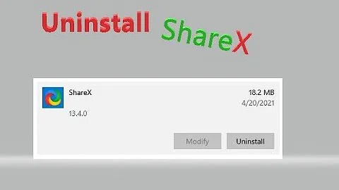 How to uninstall ShareX Fix #sharex windows 10