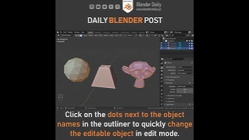 Change the Editable Object in Blender