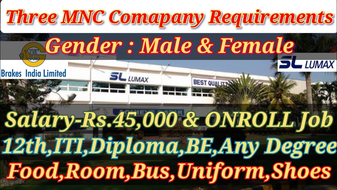 Brakes India SL Lumax LT Tech Salary 45k ONROLL Job Male Brakes India SL Lumax LT Tech Salary 45k ONROLL Job Male
