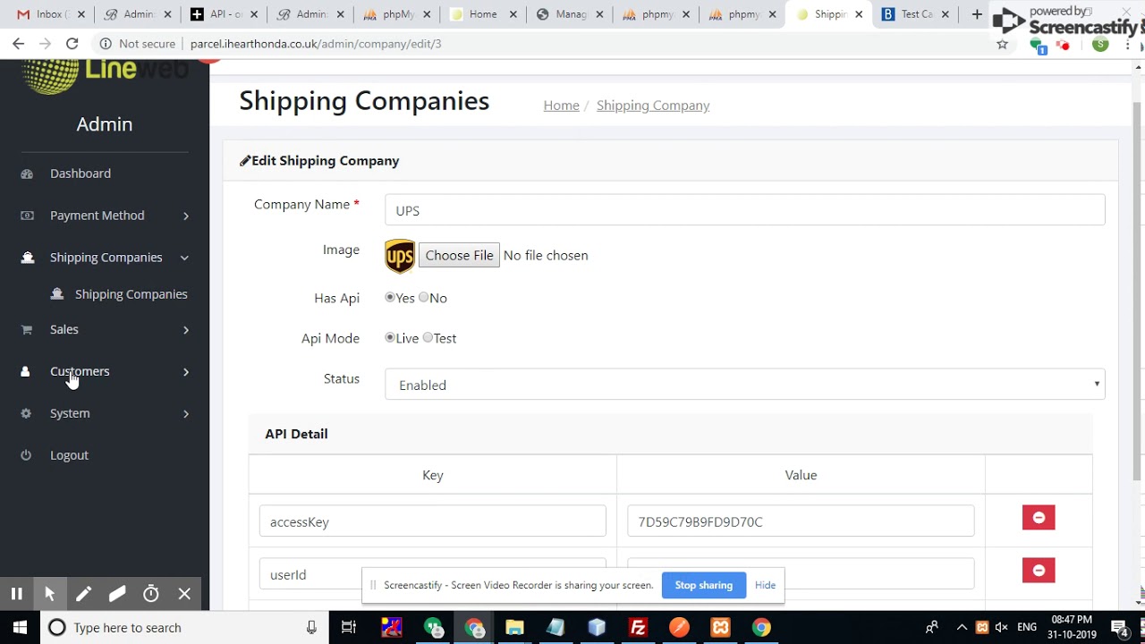 Parcel Shipping Application - Backend Interface - YouTube
