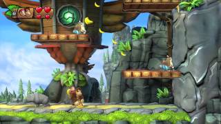 Donkey Kong Country: TF. Paseo precipitado  2-2 - Gameplay - 100% puzzles y letras