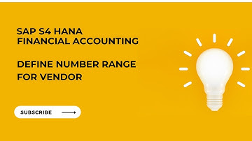 SAP FI-Configuration | Define Number Range for Vendor | Transaction Code OBA7