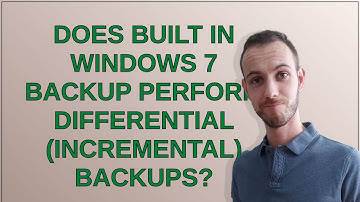 Does built in Windows 7 backup perform differential (incremental) backups?