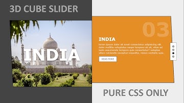 3D Cube Slider In Pure HTML And CSS Only