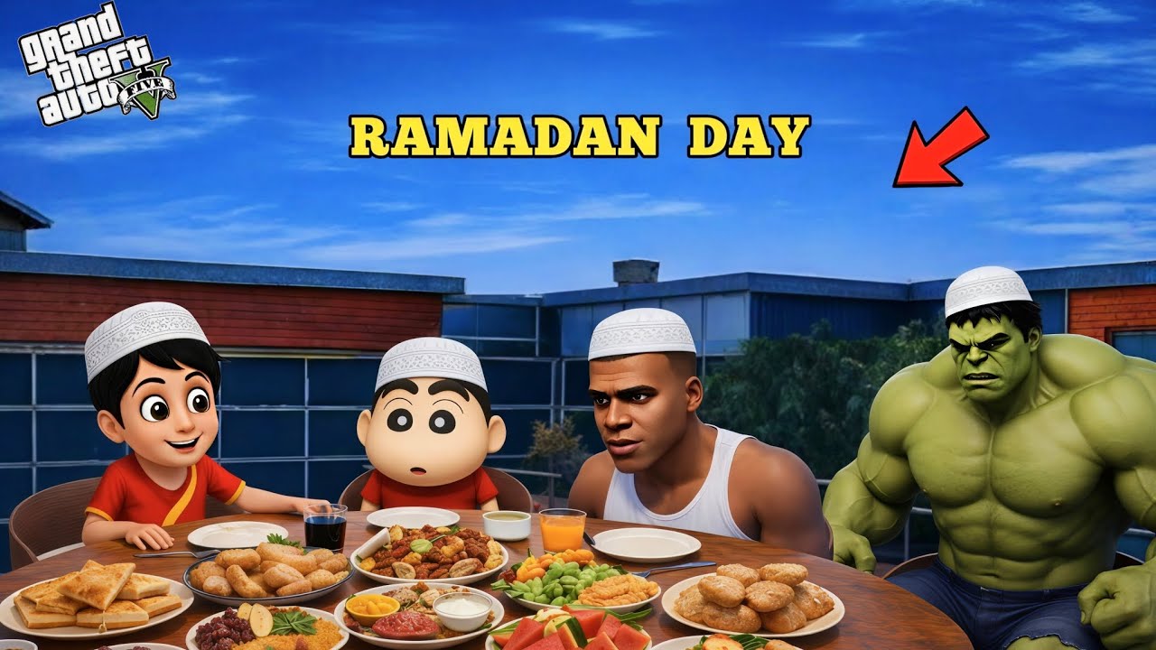 GTA 5 : FRANKLIN AND HIS FRIENDS RAMADAN DAY