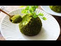 【ASMR】食べれる！苔玉チーズケーキ/Eat moss balls（KOKEDAMA)