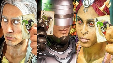 MK11 Aftermath All Characters Perform Jokers Card Trick Intro (All Characters Do Card Sharp Intro 3)
