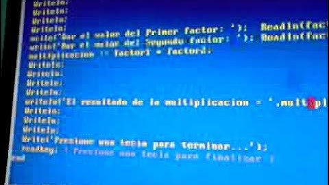 multi y resta en pascal