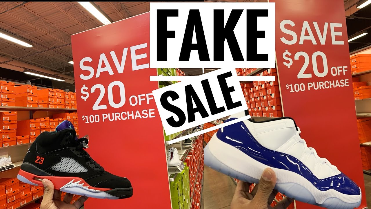 DONT FALL FOR FAKE SALE ON FACTORY STORE, Nike Outlet a Scam? - YouTube