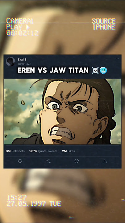 Eren vs Jaw Titan☠️🥶 #aot #levi #titans #eren