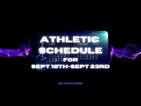 WEEKLY SCHEDULE for Sept. 18 - 23rd