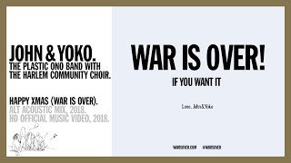 Video thumbnail of "HAPPY XMAS (War Is Over) (New Alt Acoustic Mix 2018) JOHN & YOKO, Plastic Ono Band (music video HD)"