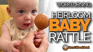 Baby Rattle Family Heirloom Woodturning - Video