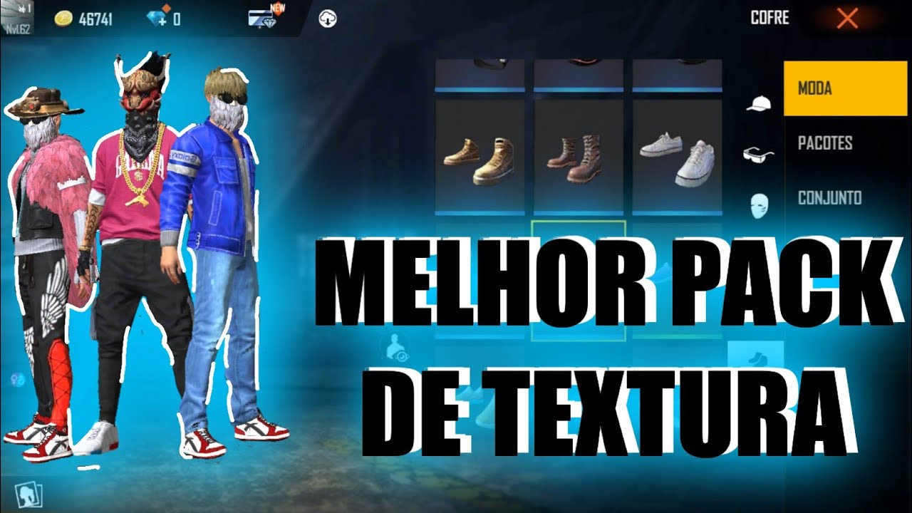 O MELHOR PACK DE TEXTURA / FREE FIRE NORMAL E FF MAX [TEXTURA FF] - YouTube