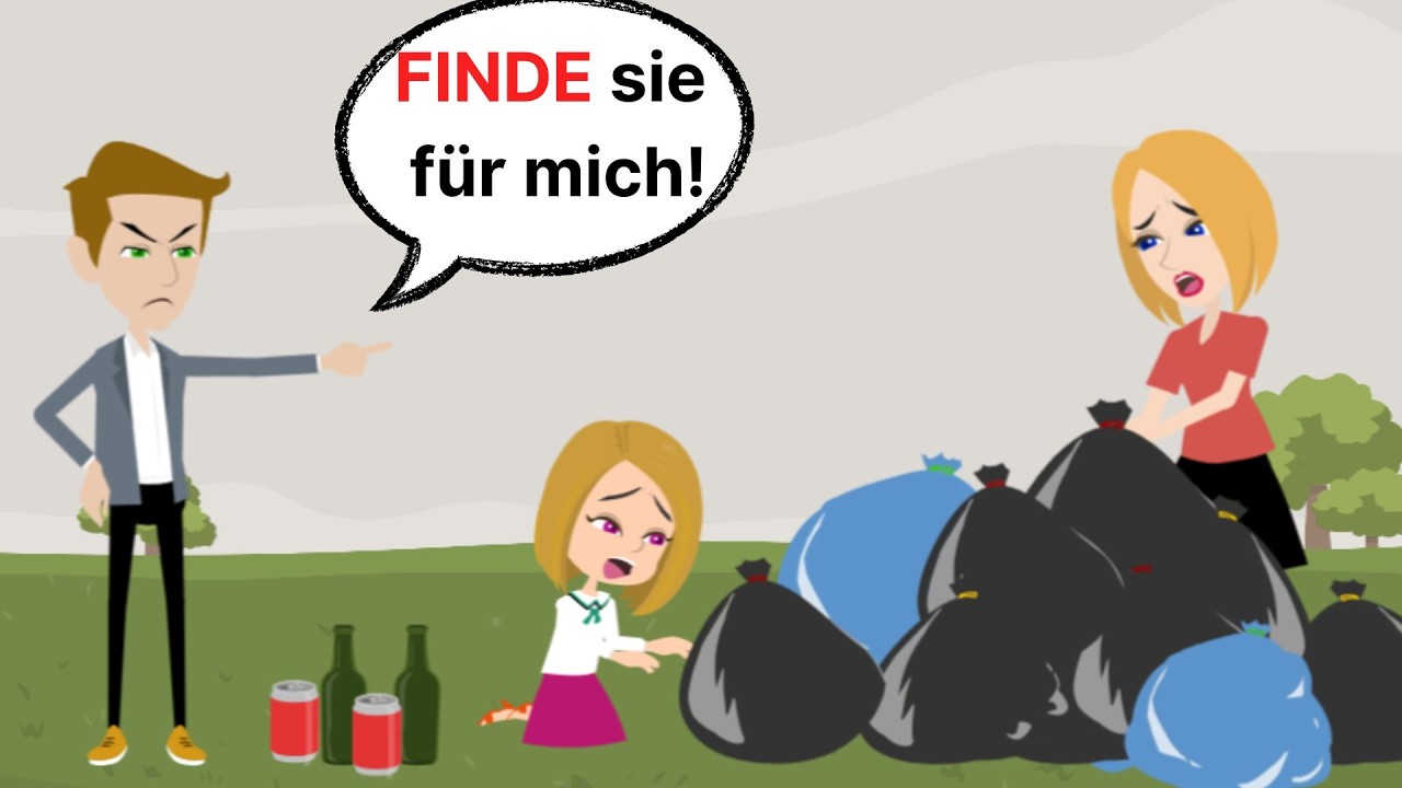 Annys Papa verkauft Dosen und Flaschen für Geld