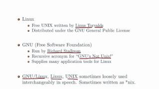 Introduction To Unix and Unix-like operating systems