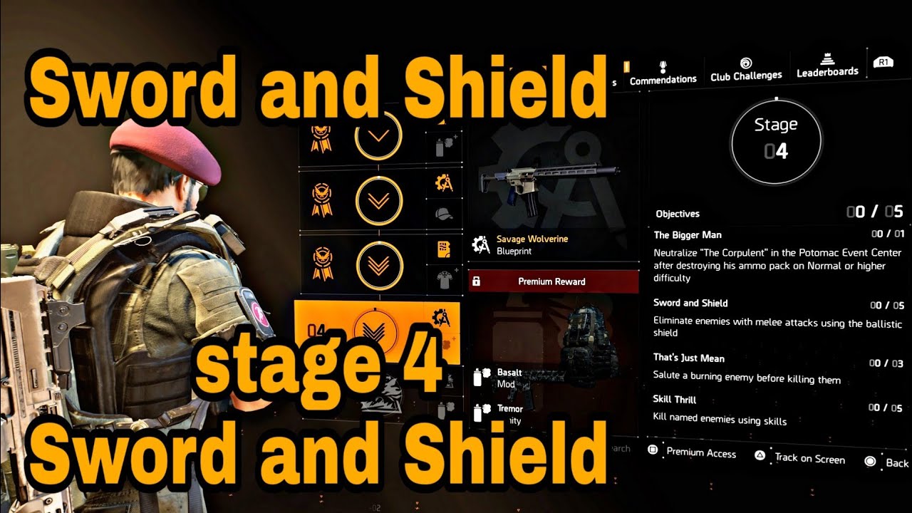 The Division 2 - Sword and Shield , stage 4 Sword and Shield