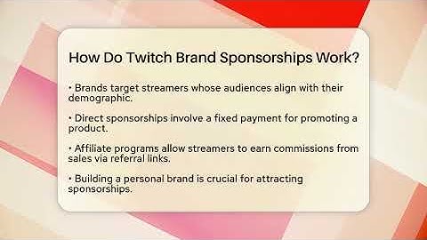 How Do Twitch Brand Sponsorships Work? - Everyday-Networking