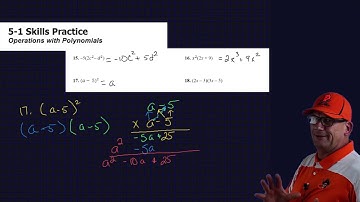 McGraw Hill Algebra 2, Chapter 5,  Lesson 1 - Operations with Polynomials