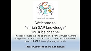 E2E cycle for Easy cost planning & Execution services, pros & cons of SAP PS cost planning methods