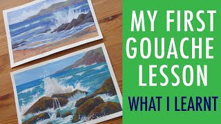 Sarah Burns Subscription Box tutorial - What I Learnt from my first gouache lesson