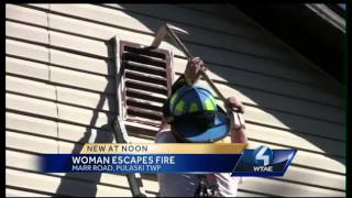 Woman escapes house fire in Pulaski Township