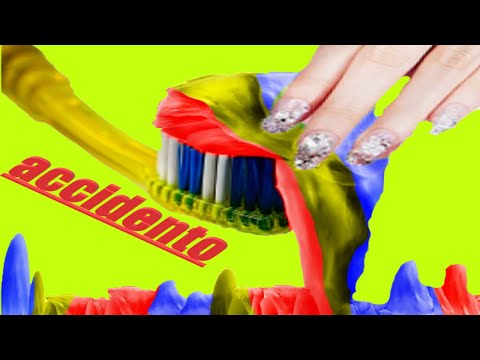 【ASMR】歯磨き粉でスライム実験　音フェチ　Melting toothpaste slime experiment! ? Sound fetish　치약 슬라임 실험 녹는! ? 소리 페티쉬