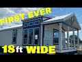 FIRST EVER 18 ft. wide mobile home tour! Single wide with a tiny house vibe!! Mobile Home Tour