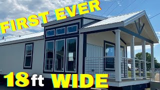 FIRST EVER 18 ft. wide mobile home tour! Single wide with a tiny house vibe!! Mobile Home Tour