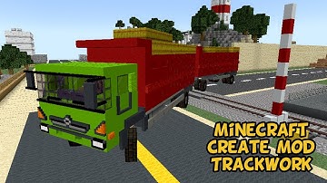 Minecraft : Build Fully Working Articulated Truck Using Create Mod & Trackwork - Hino Truck Model