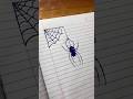 🕷️ Spider Drawing Trick in Notebook ✍️ #art #cute #notebook #trending #viral #dailyshorts