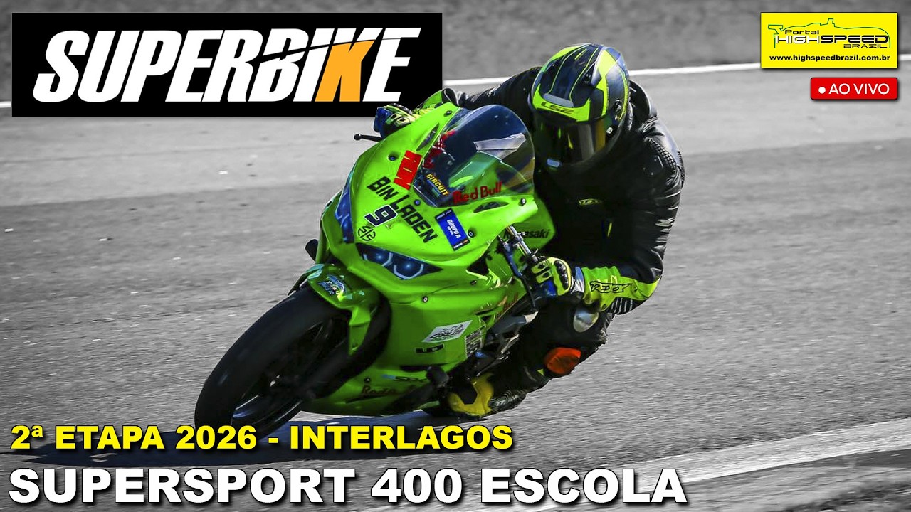 🔴 SUPERBIKE BRASIL | 2ª Etapa 2026 | SuperSport 400cc Escola ...